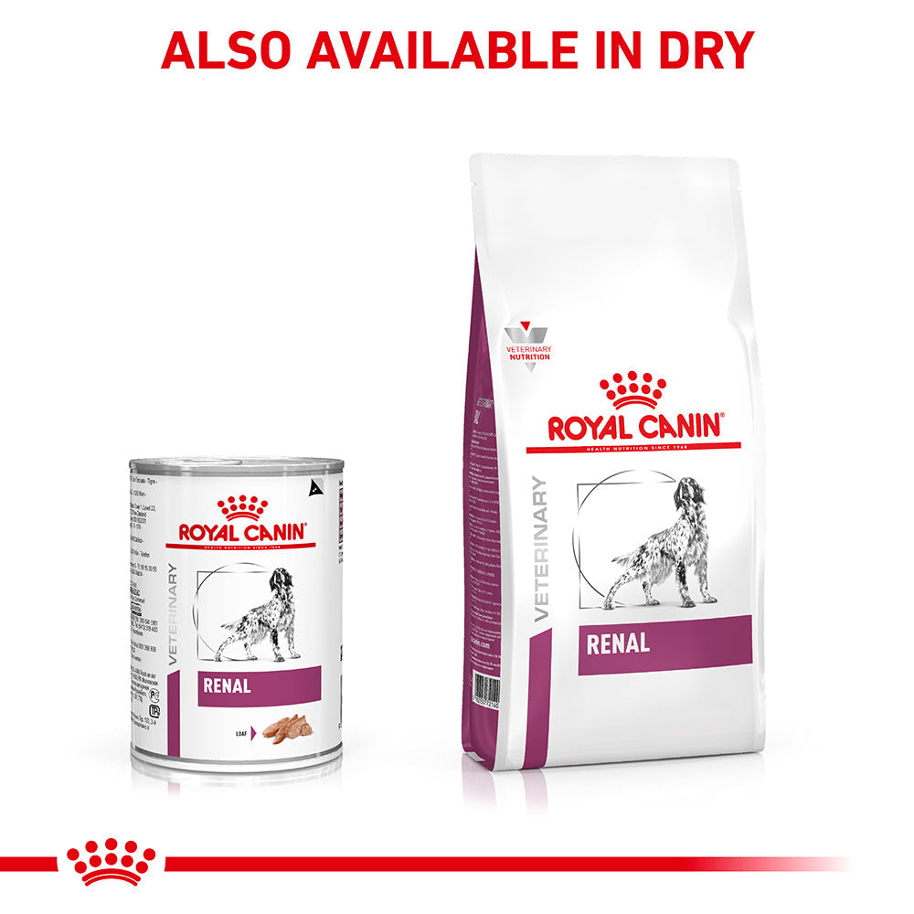 ROYAL CANIN VETERINARY DIET Renal Adult Wet Dog Food Cans 410G