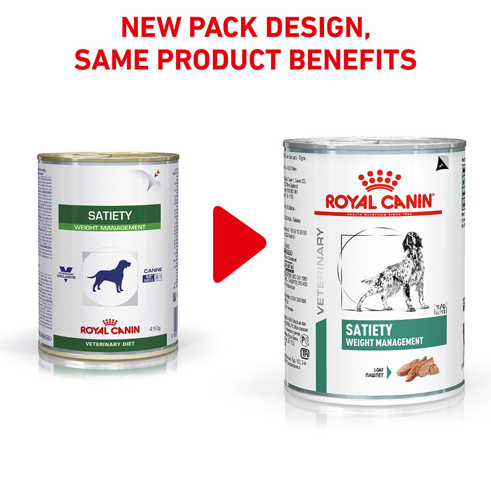 ROYAL CANIN VETERINARY DIET Satiety Adult Wet Dog Food Cans 410G