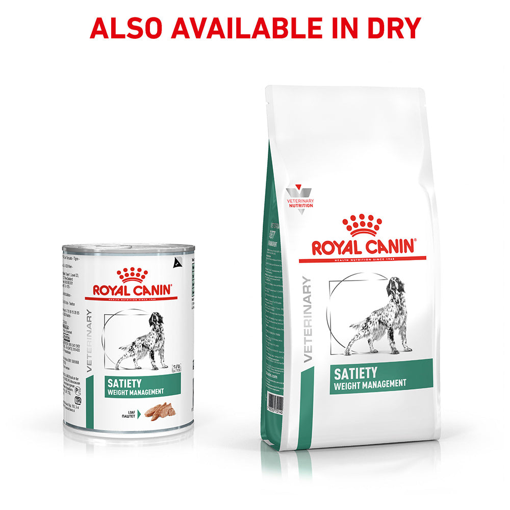 ROYAL CANIN VETERINARY DIET Satiety Adult Wet Dog Food Cans 410G