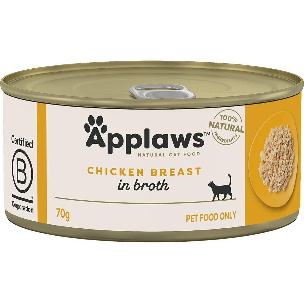 Applaws Natural Chicken Breast in Broth Wet Cat Food Can