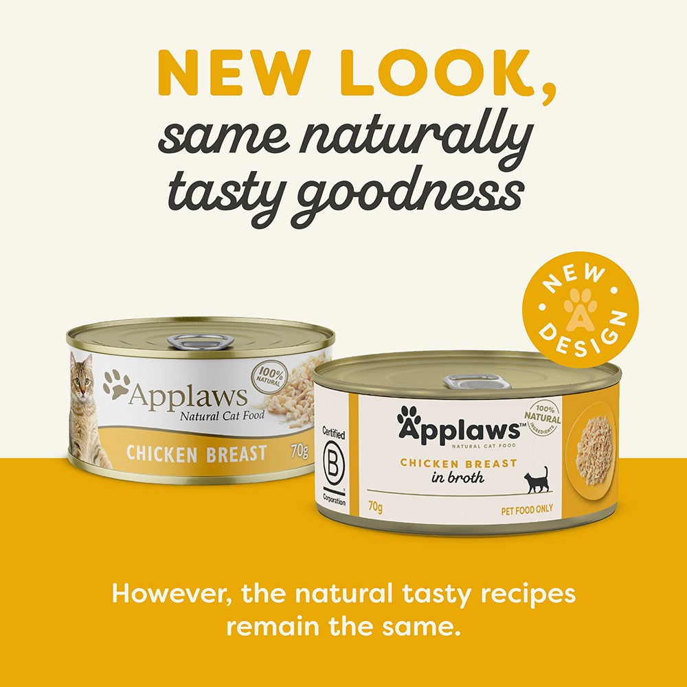 Applaws Natural Chicken Breast in Broth Wet Cat Food Can