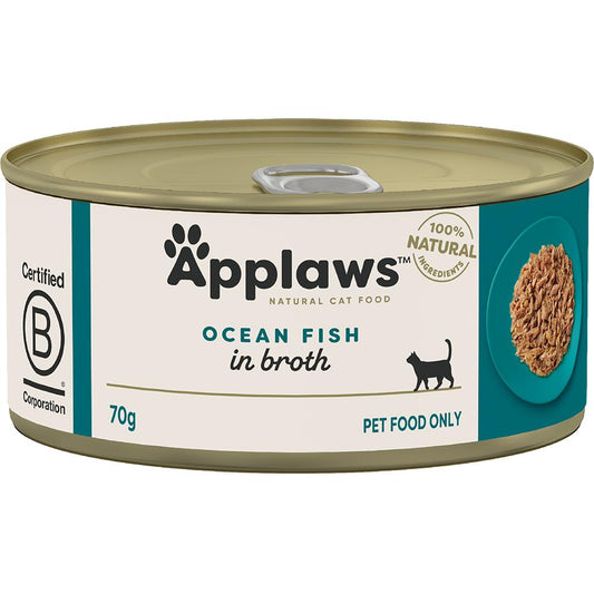 Applaws Natural Ocean Fish in Broth Wet Cat Food Can