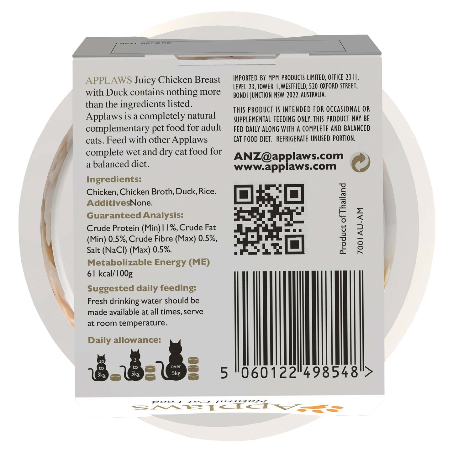 Applaws Natural Chicken Breast with Duck in Broth Wet Cat Food Pot