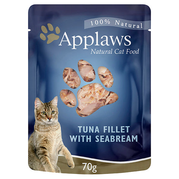 Applaws Natural Tuna with Sea Bream in Broth Pouch Wet Cat Food