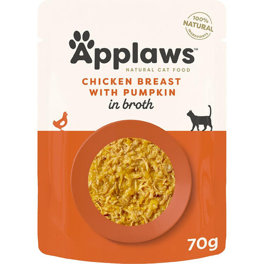 Applaws Natural Chicken Breast with Pumpkin in Broth  Wet Cat Food Pouch