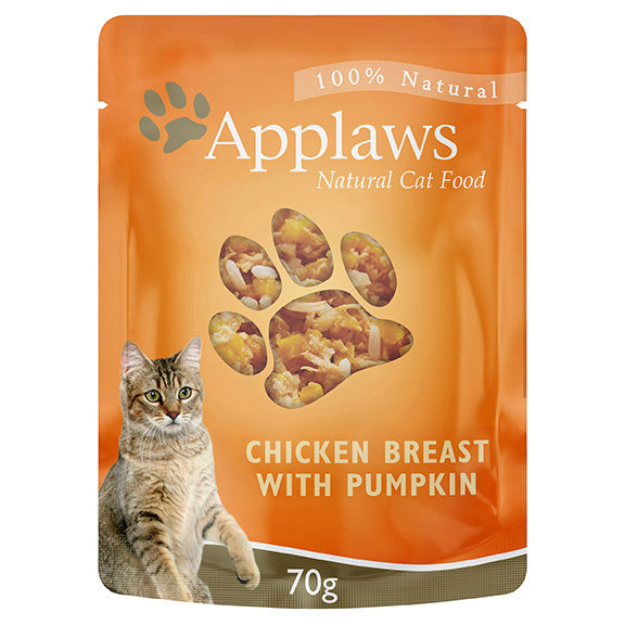 Applaws Natural Chicken Breast with Pumpkin in Broth  Wet Cat Food Pouch