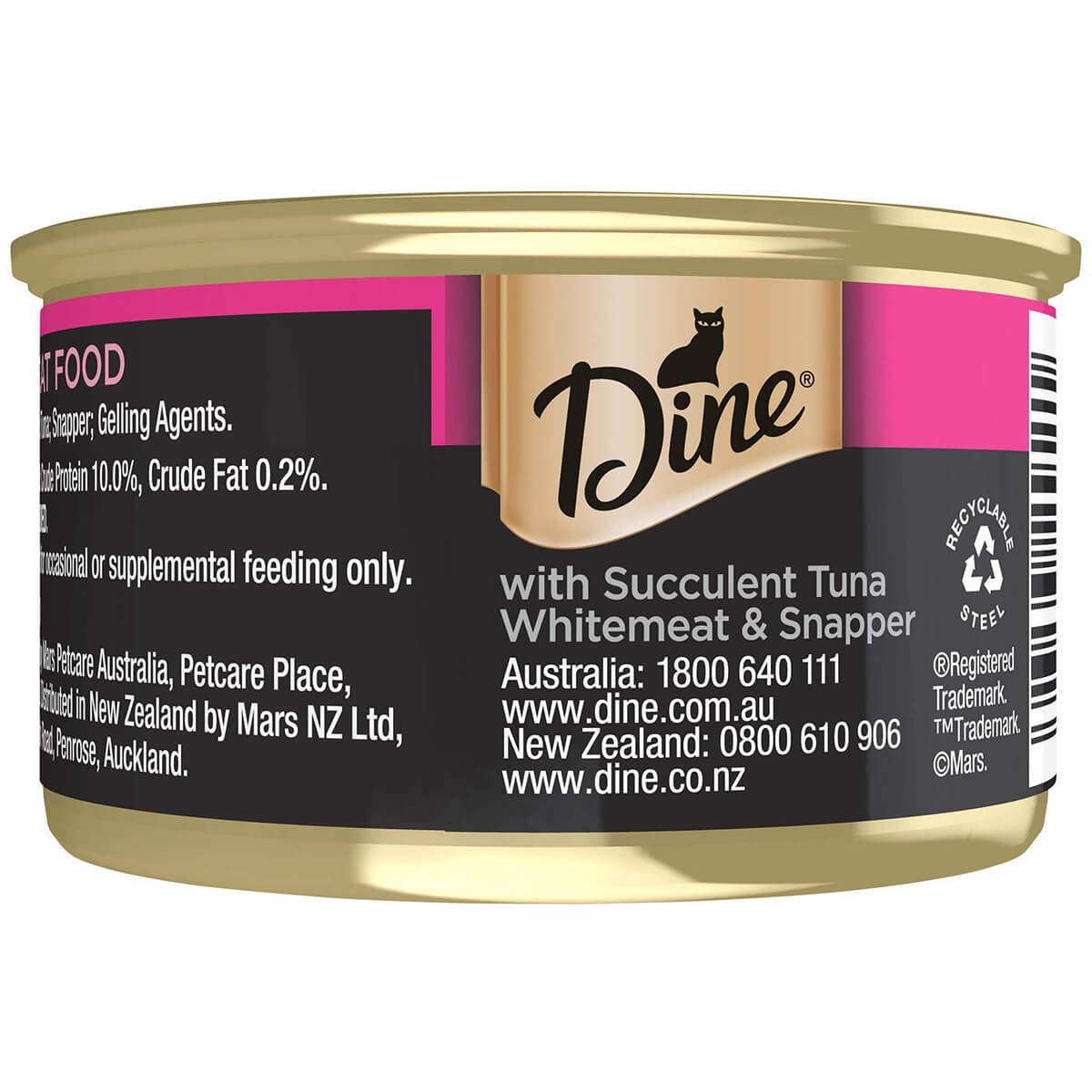 Dine Desire Tuna, Whitemeat & Snapper Wet Cat Food 85g