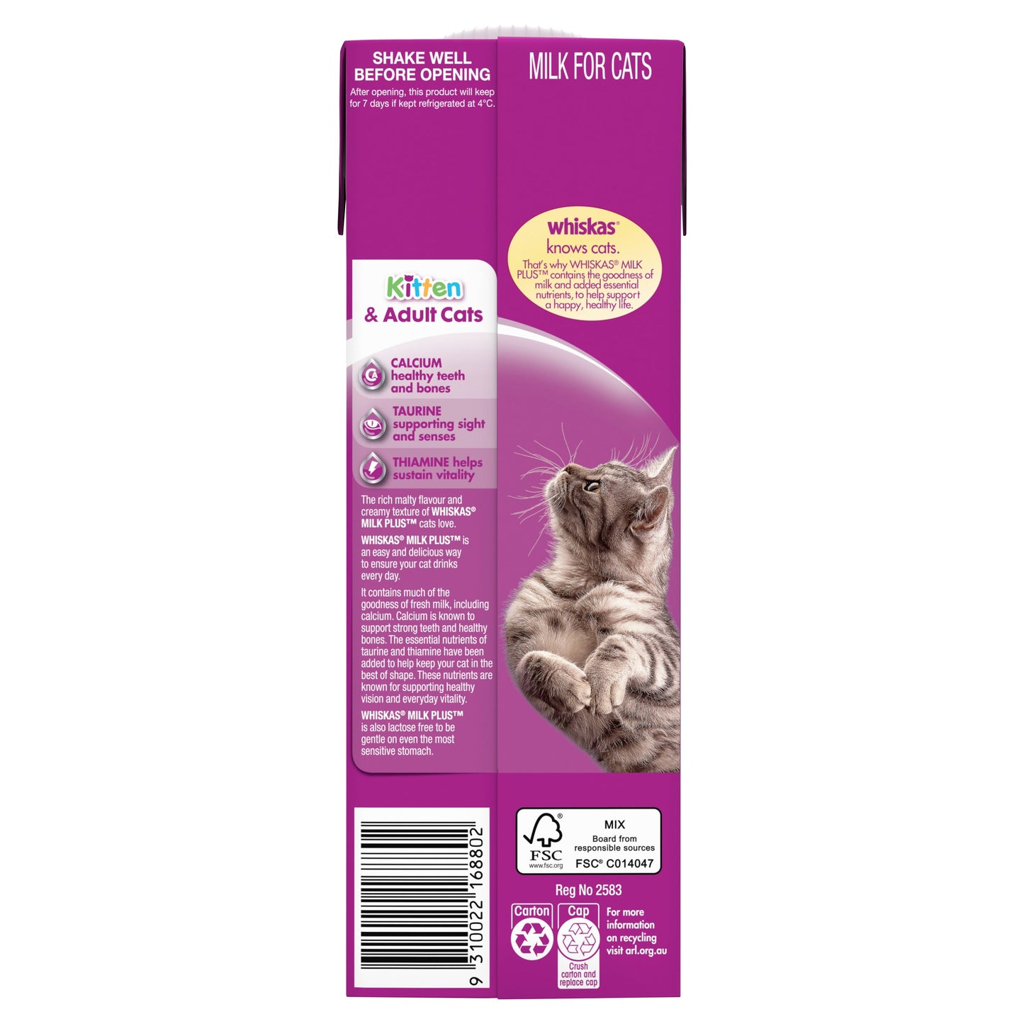 Whiskas Cat Kitten Treat Milk Plus Carton