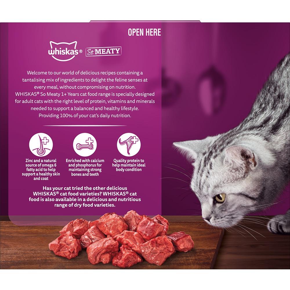 Whiskas Adult So Meaty Meat Cuts Gravy Wet Cat Food 12 x 85g