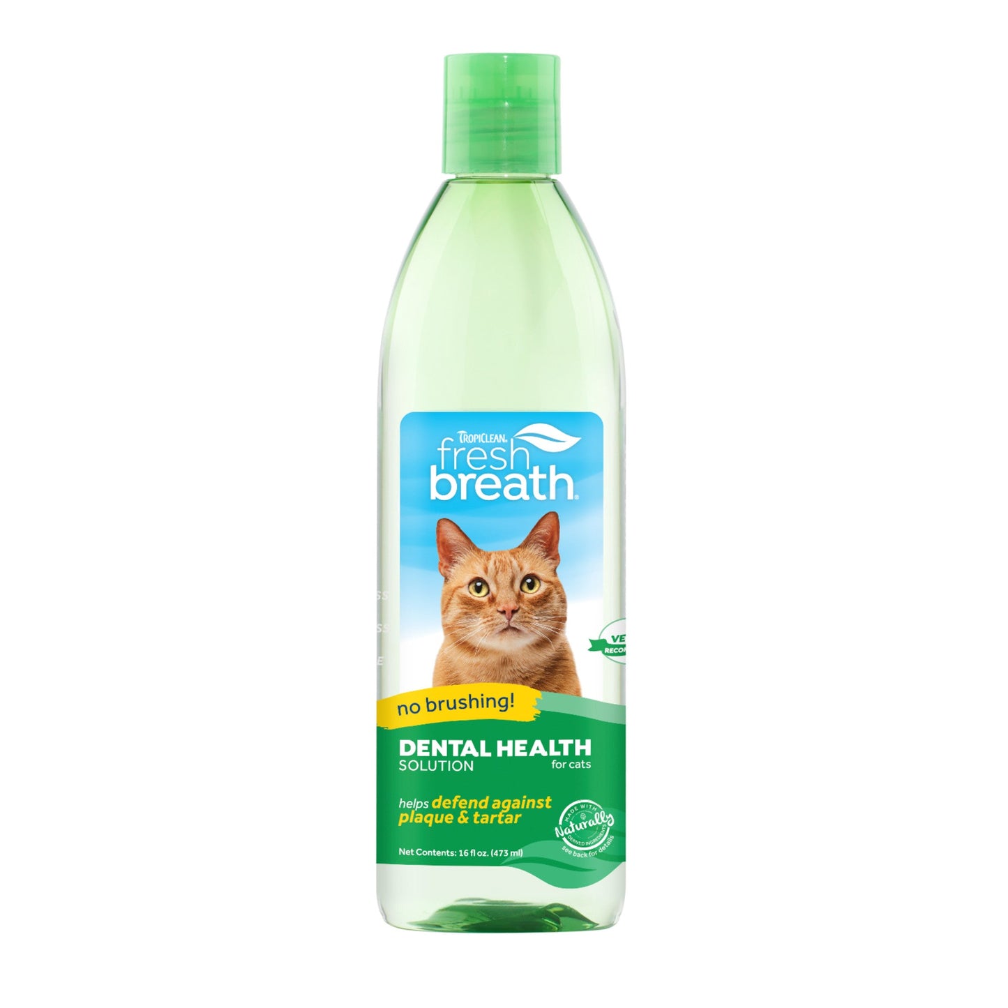 TropiClean Fresh Breath Dental Health Solution for Cats 473mL