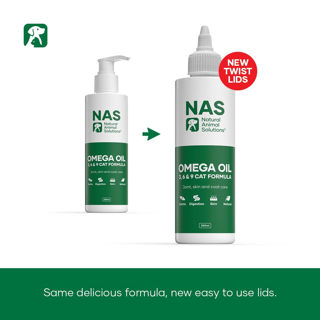 Natural Animal Solutions Omega Oil 3 6 & 9 for Cats 200ml