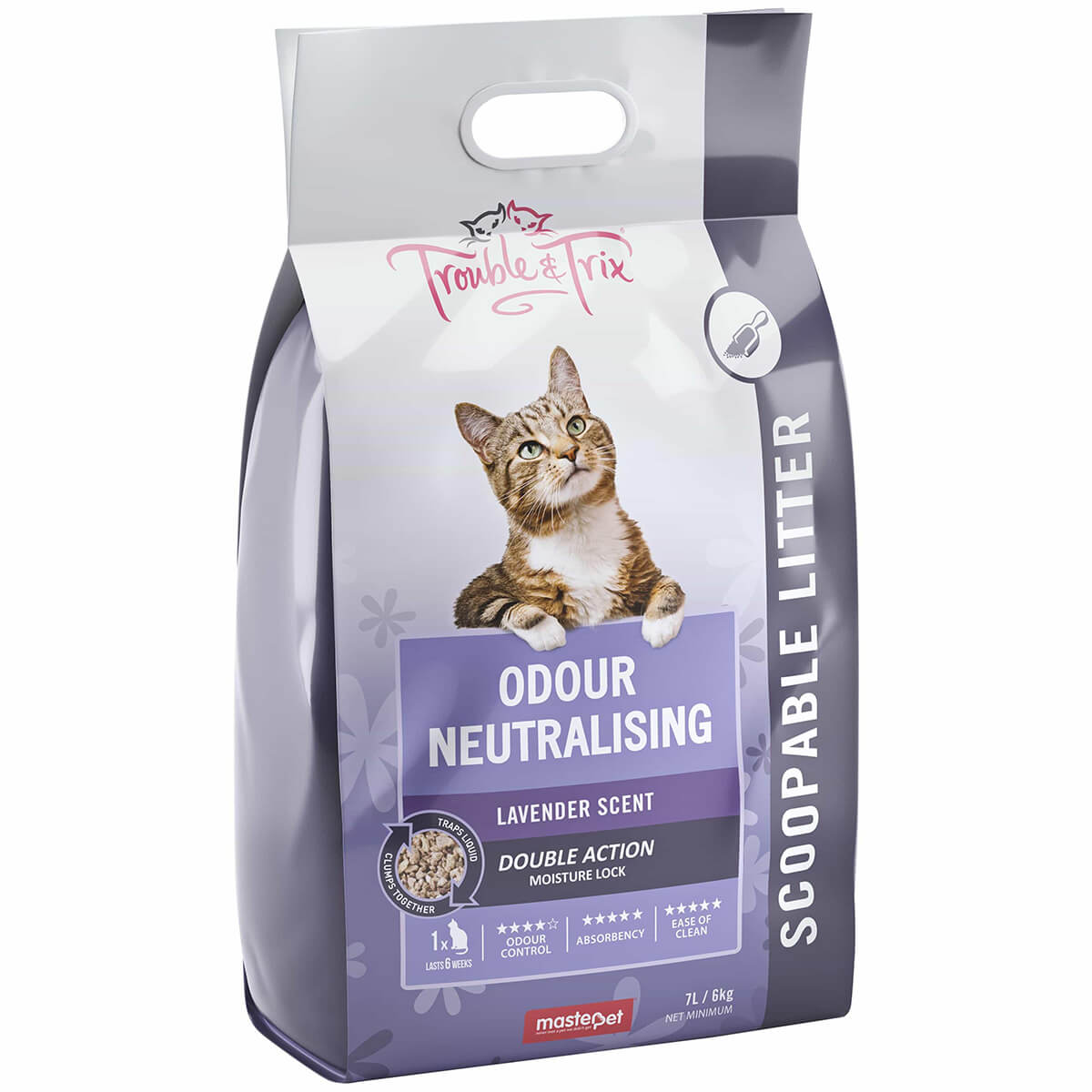 Trouble & Trix Lavender Scented Clumping Cat Litter