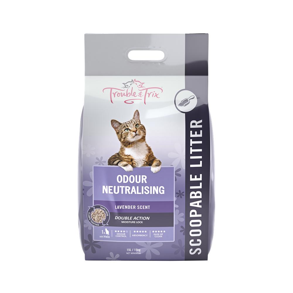 Trouble & Trix Lavender Scented Clumping Cat Litter