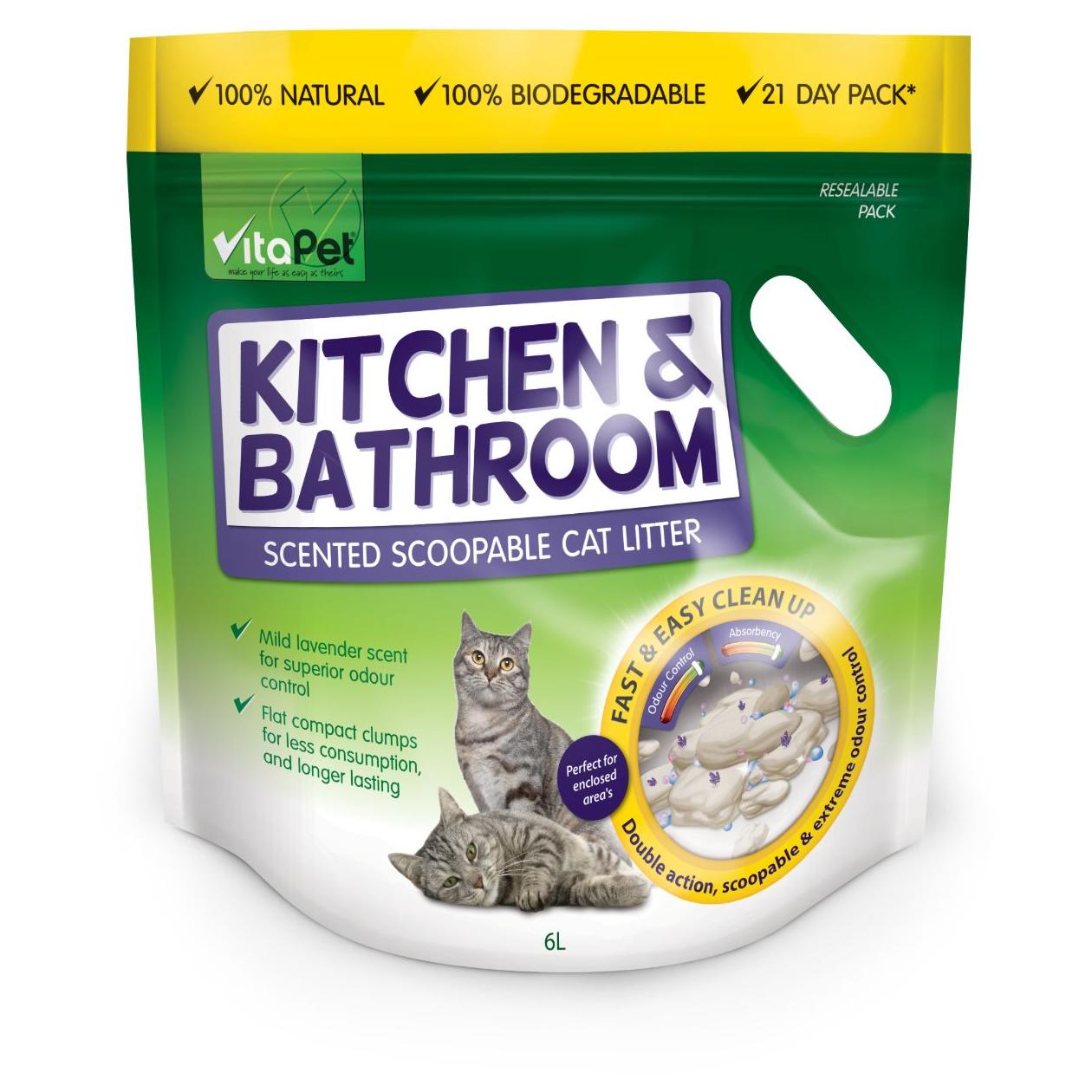 VitaPet Bathroom & Kitchen Cat Litter 6L