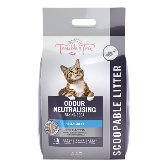 Trouble N Trix Fresh Scent With Baking Soda Clumping Cat Litter