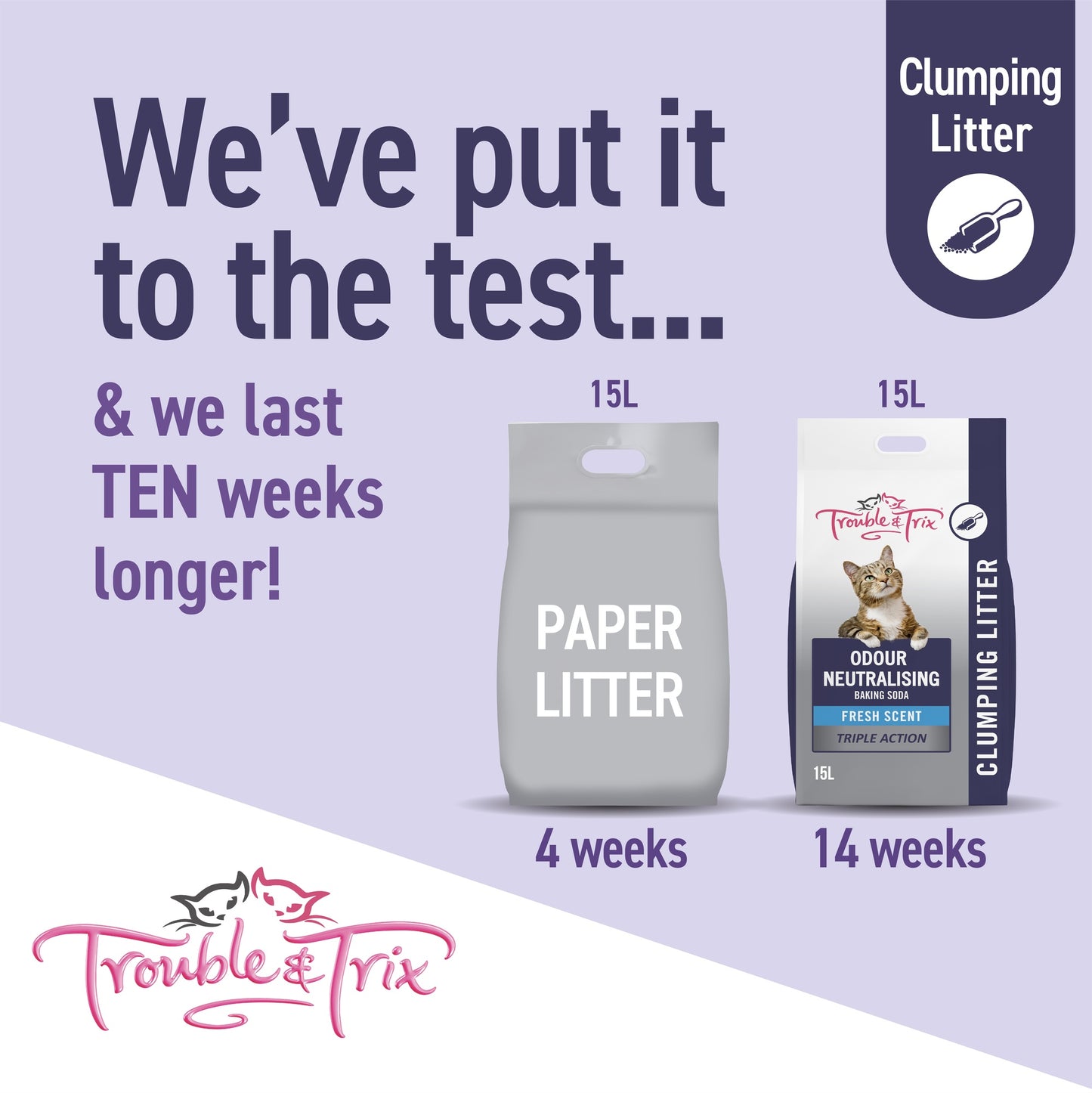 Trouble N Trix Clumping Odour Neutralising Baking Soda Cat Litter