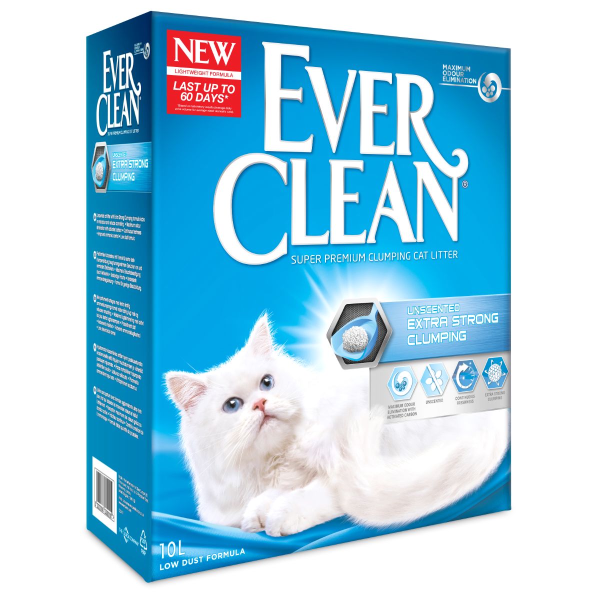 Ever Clean Unscented Extra Strong Clumping Cat Litter 10L