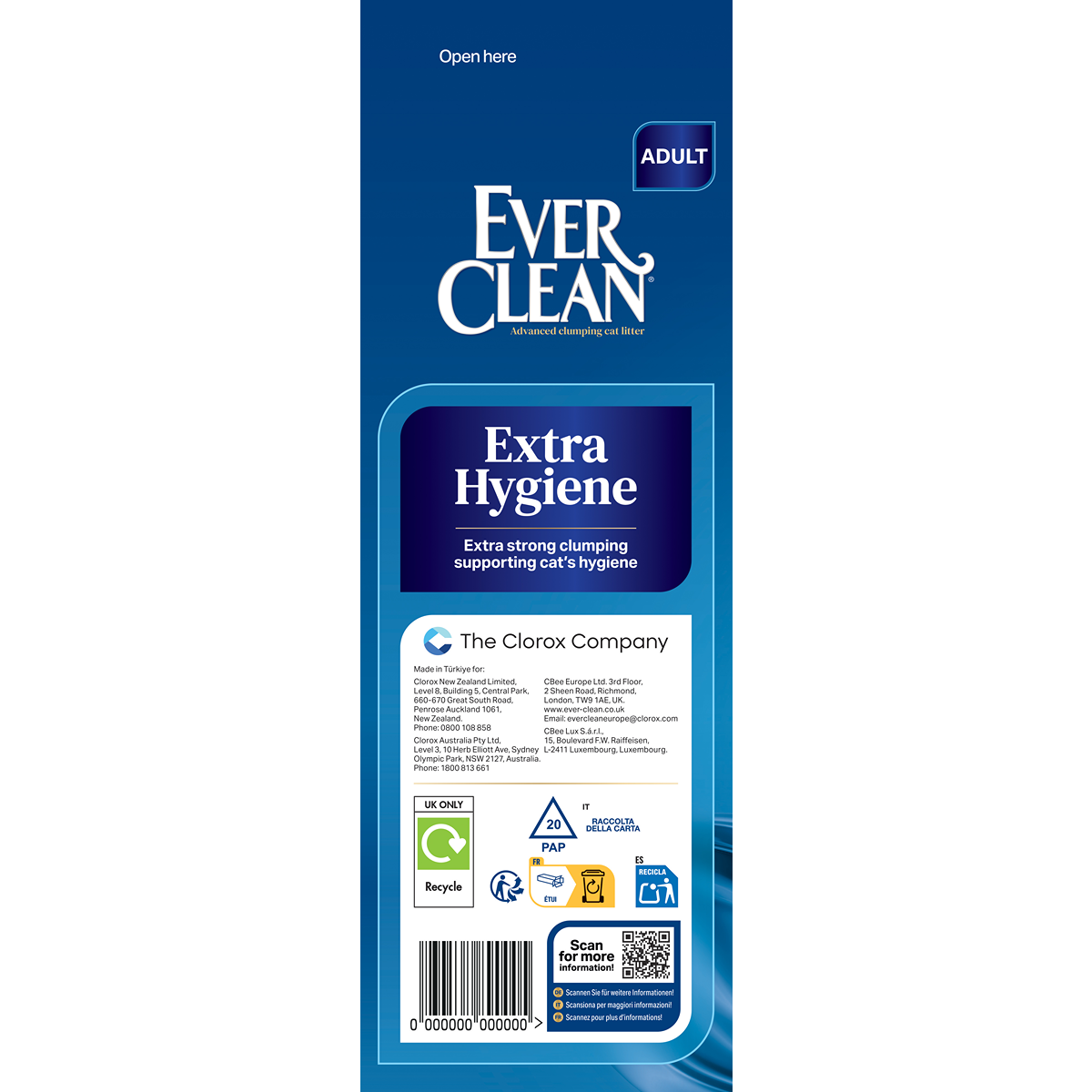 Ever Clean Adult Extra Hygiene Unscented Clumping Cat Litter