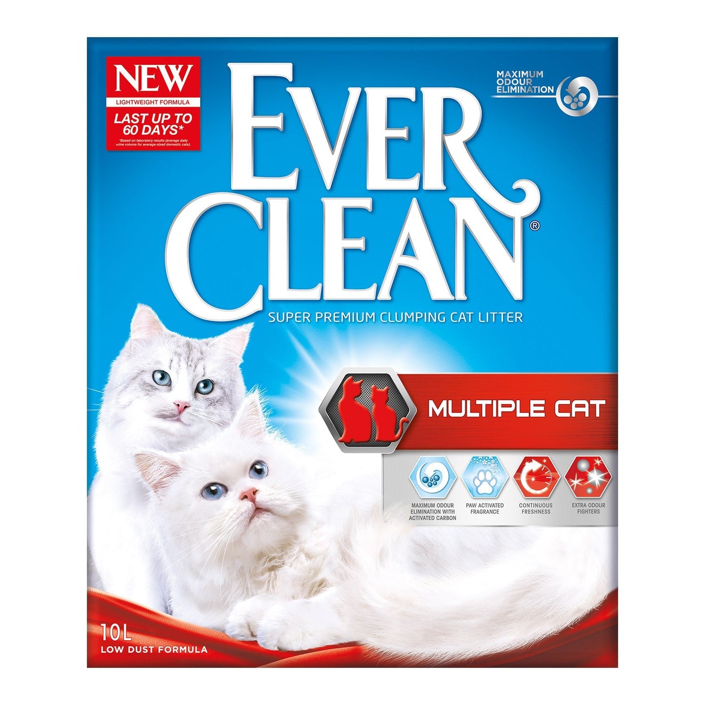 Ever Clean Multiple Cat Scented Extra Strong Clumping Cat Litter 10L