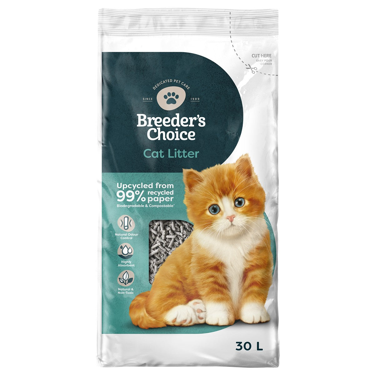 Breeder's Choice Recycled Paper Cat Litter