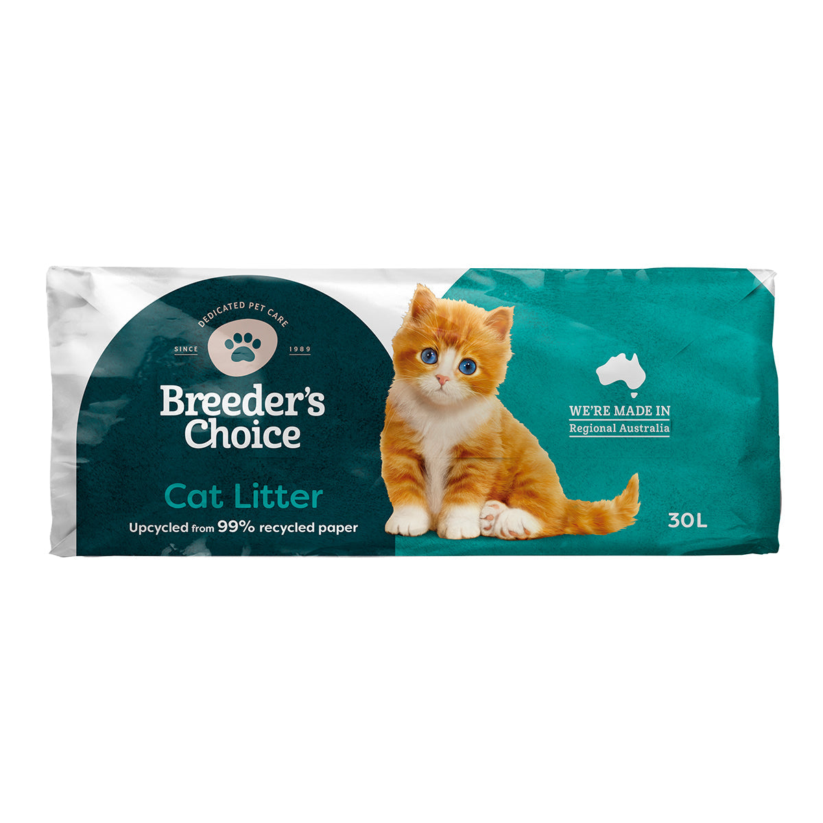 Breeder's Choice Recycled Paper Cat Litter 30L