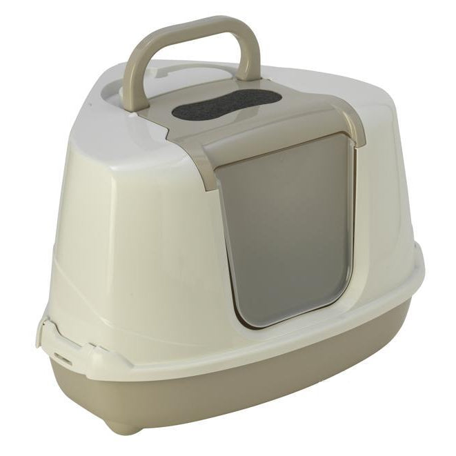 Moderna Hooded Corner Flip Cat Litter Box