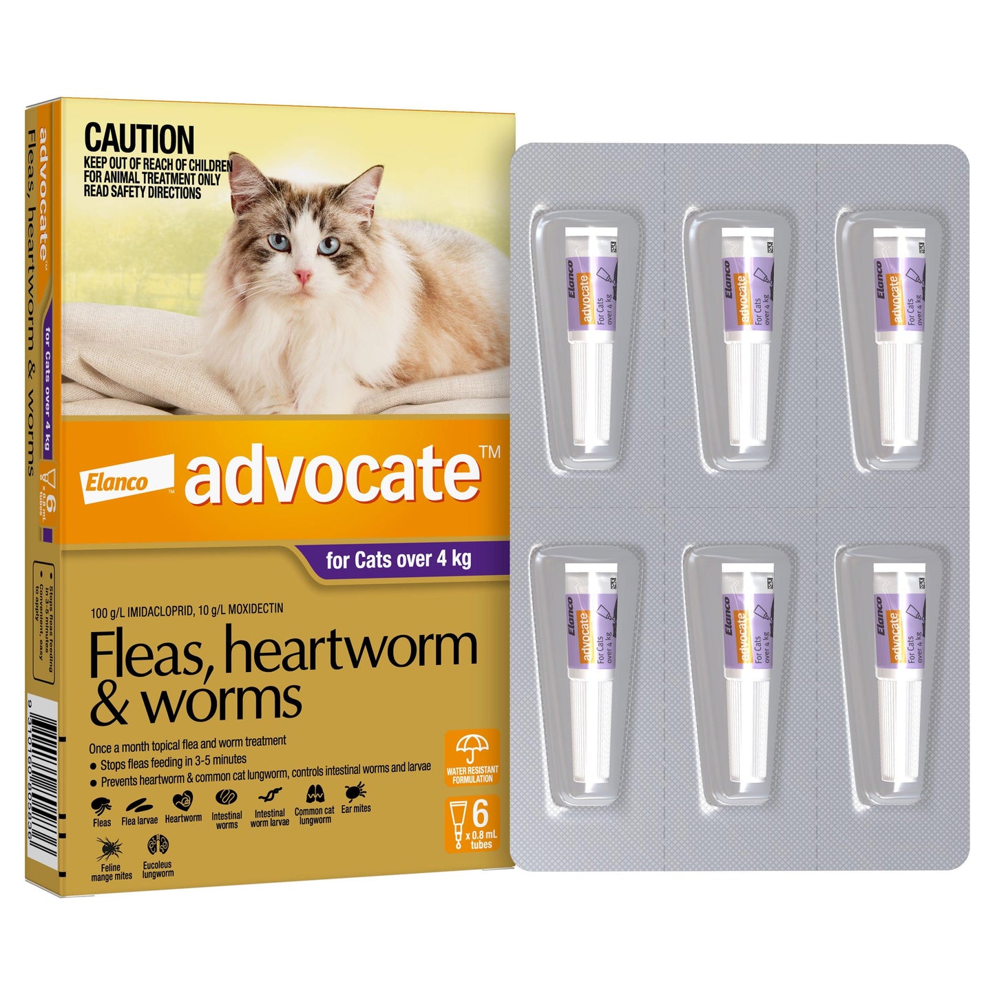 Advocate Flea & Worm Treatment >4kg Cat