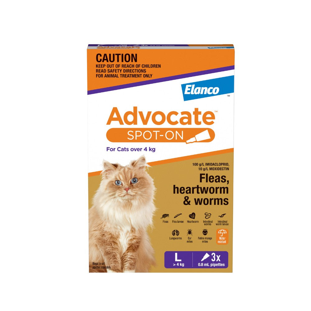 Advocate Spot-On Flea & Worm Treatment >4kg Cat