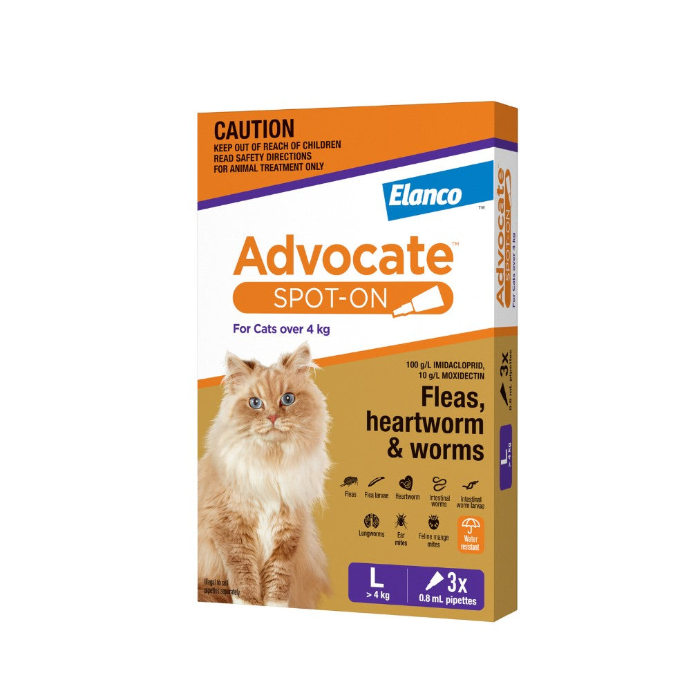 Advocate Spot-On Flea & Worm Treatment >4kg Cat