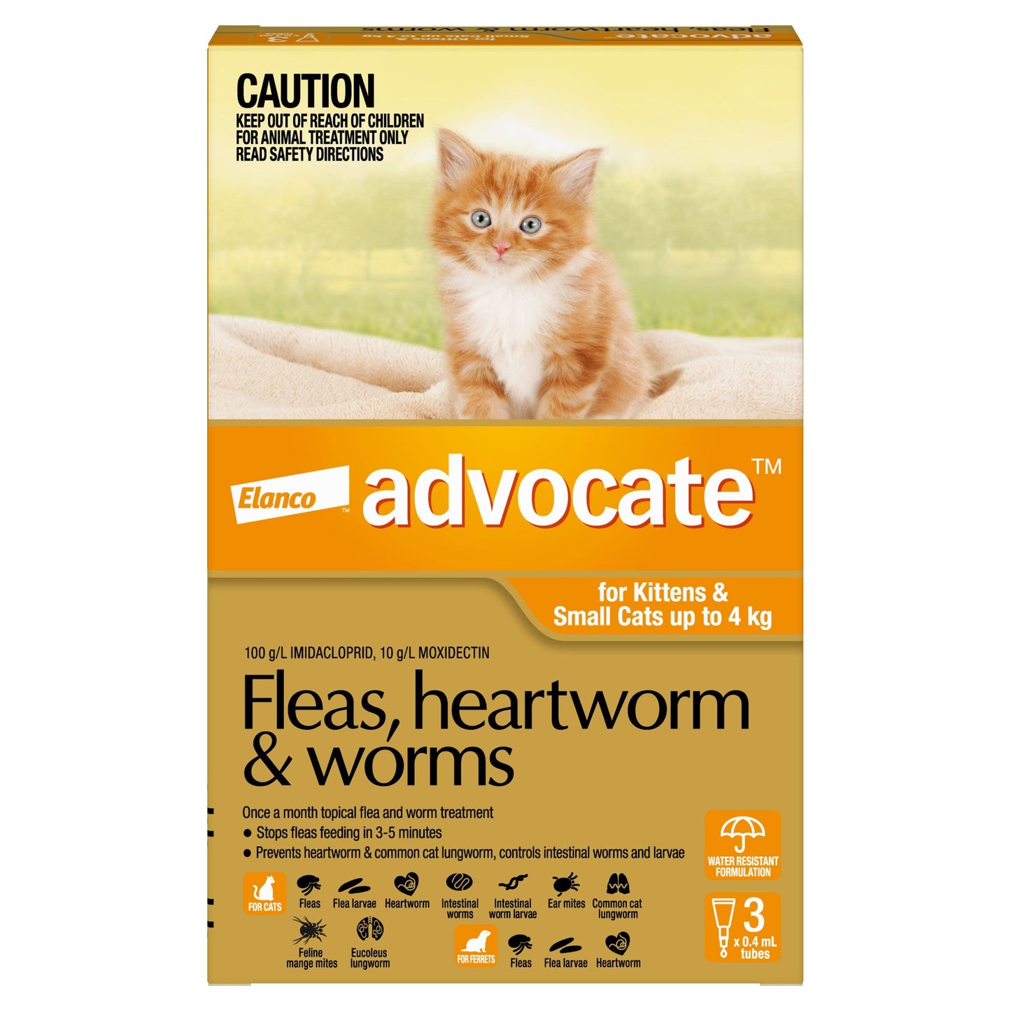 Advocate Spot-On Flea & Worm Treatment <4kg Cat