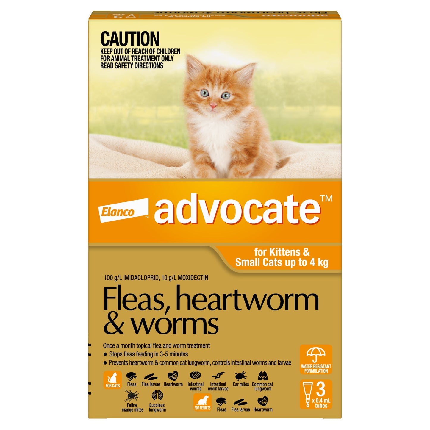 Advocate Spot-On Flea & Worm Treatment <4kg Cat