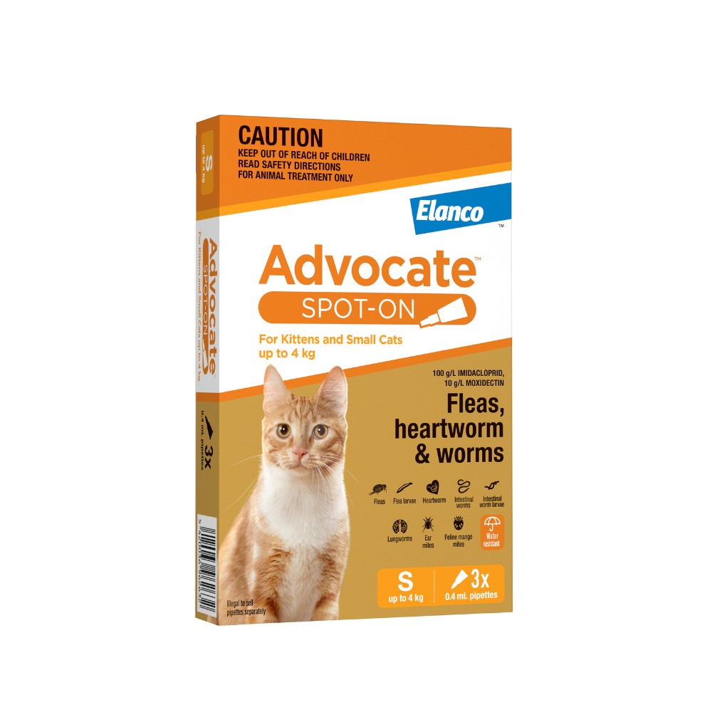 Advocate Spot-On Flea & Worm Treatment <4kg Cat