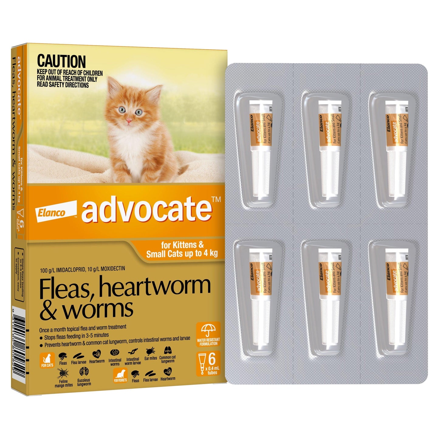 Advocate Spot-On Flea & Worm Treatment <4kg Cat