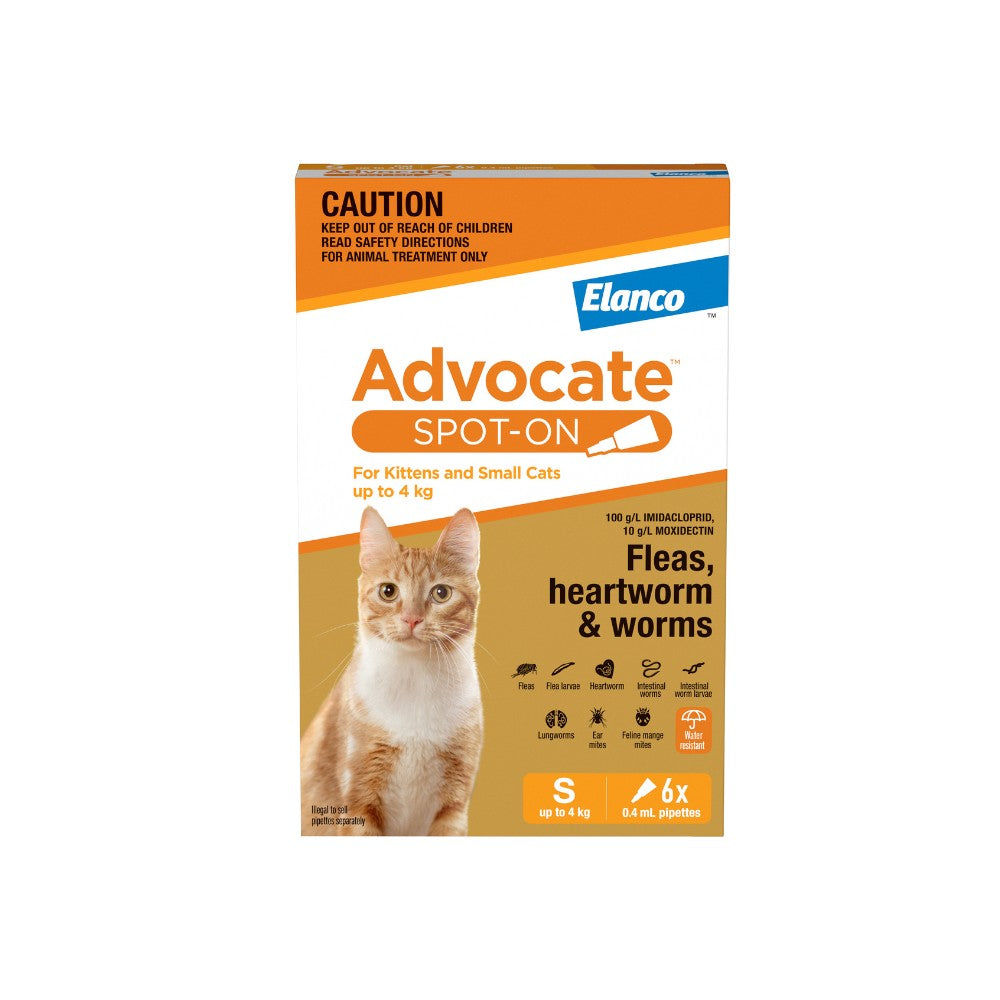 Advocate Spot-On Flea & Worm Treatment <4kg Cat