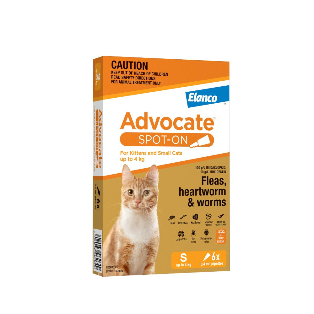 Advocate Spot-On Flea & Worm Treatment <4kg Cat