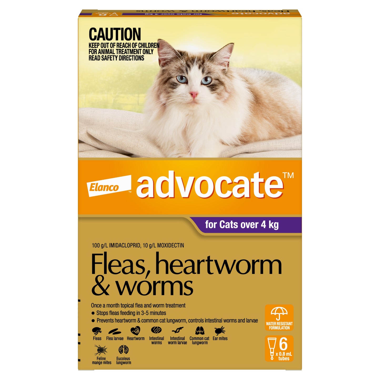 Advocate Spot-On Flea & Worm Treatment >4kg Cat