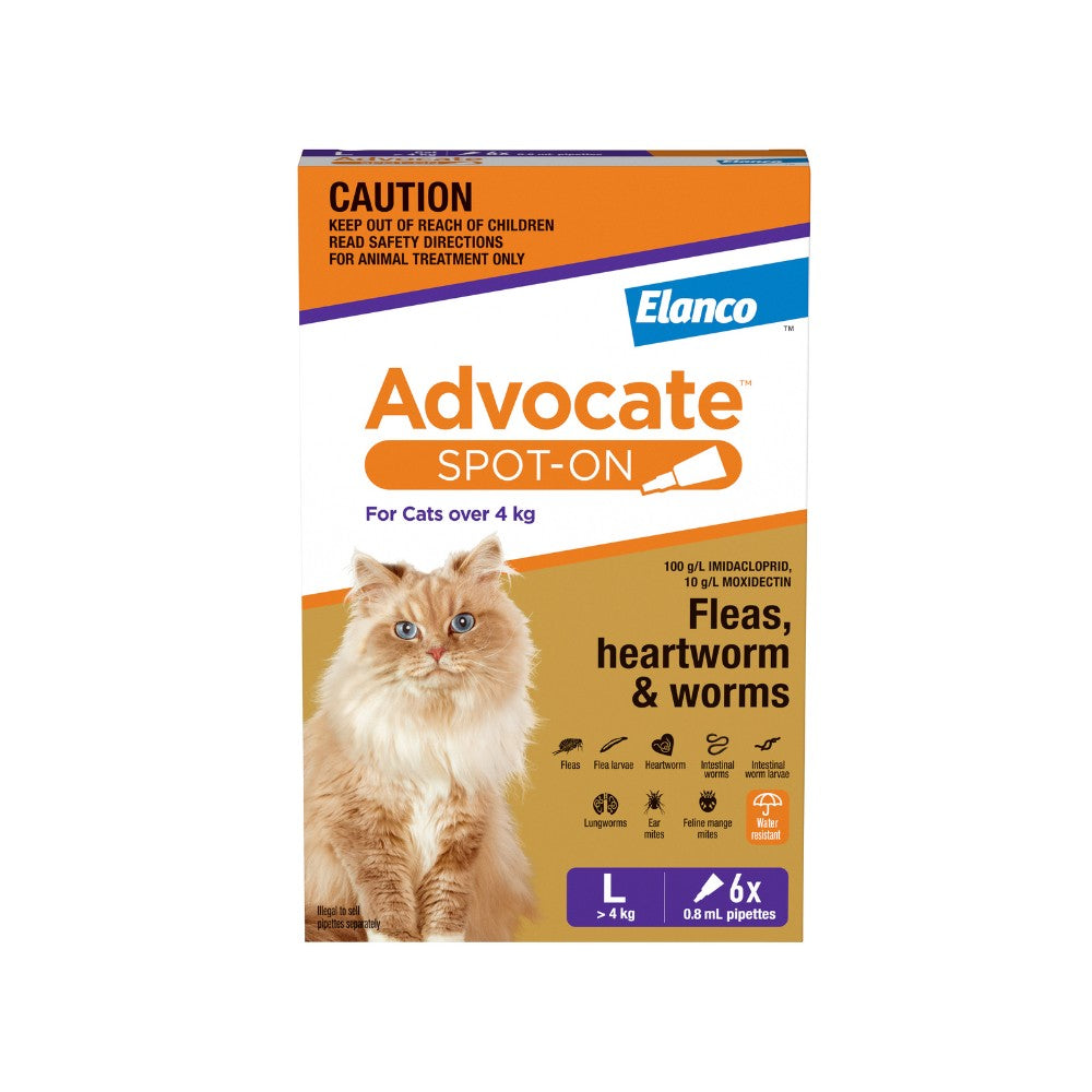 Advocate Spot-On Flea & Worm Treatment >4kg Cat