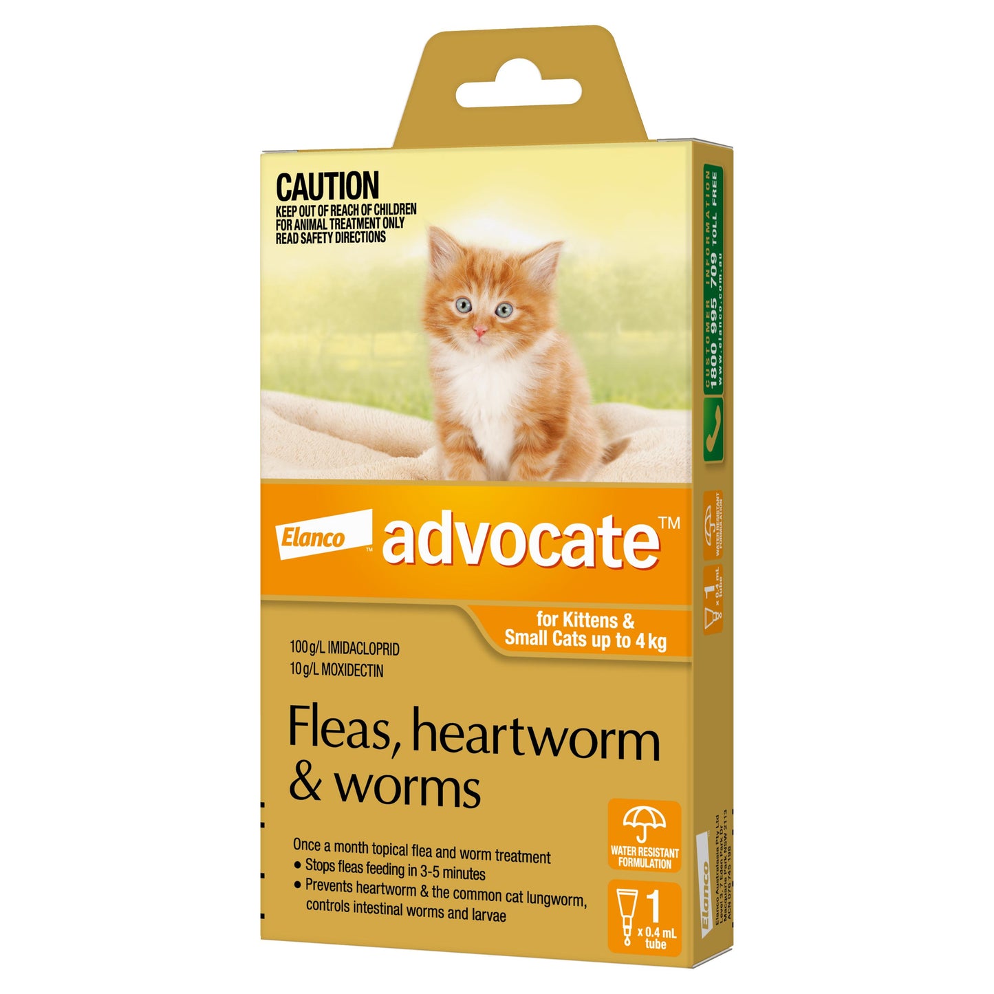 Advocate Spot-On Flea & Worm Treatment <4kg Cat