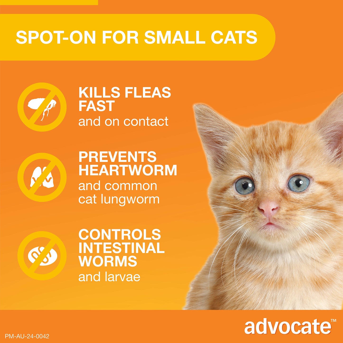 Advocate Spot-On Flea & Worm Treatment <4kg Cat