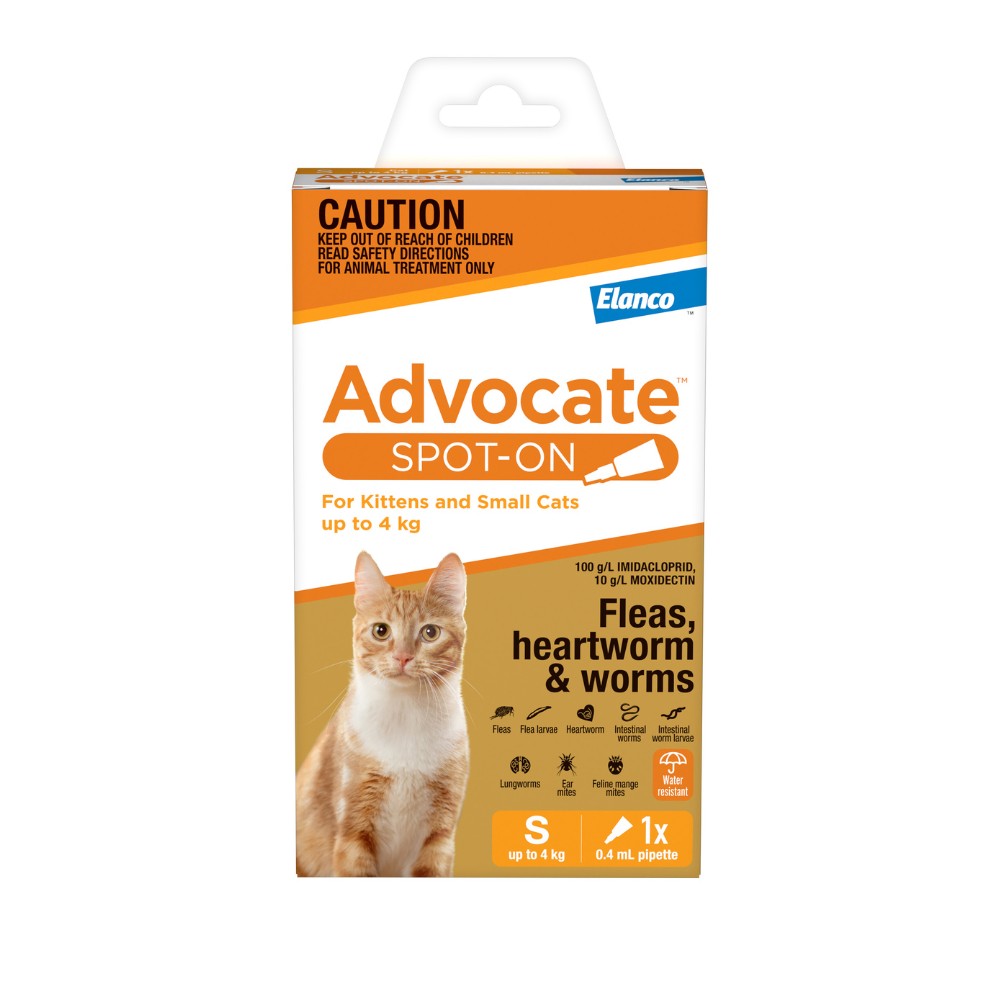Advocate Spot-On Flea & Worm Treatment <4kg Cat
