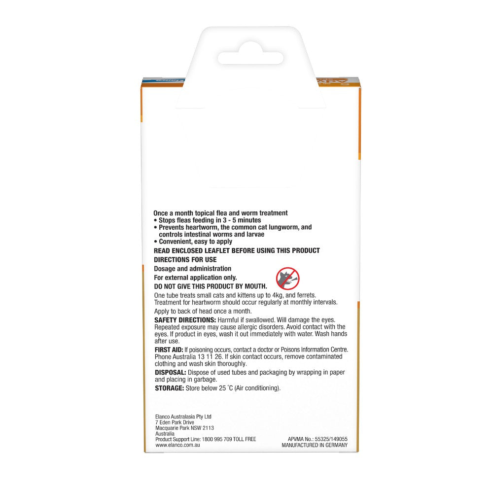 Advocate Spot-On Flea & Worm Treatment <4kg Cat