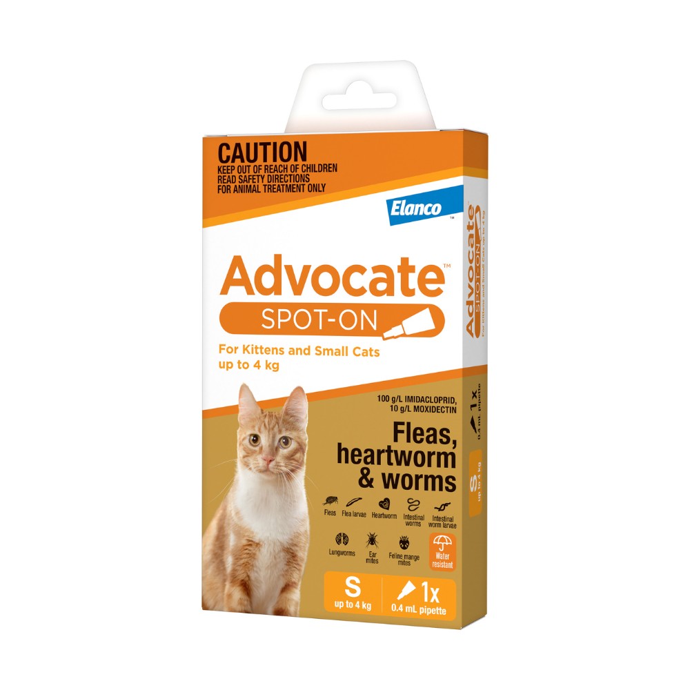 Advocate Spot-On Flea & Worm Treatment <4kg Cat