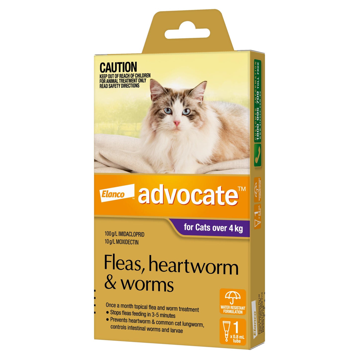 Advocate Flea & Worm Treatment >4kg Cat