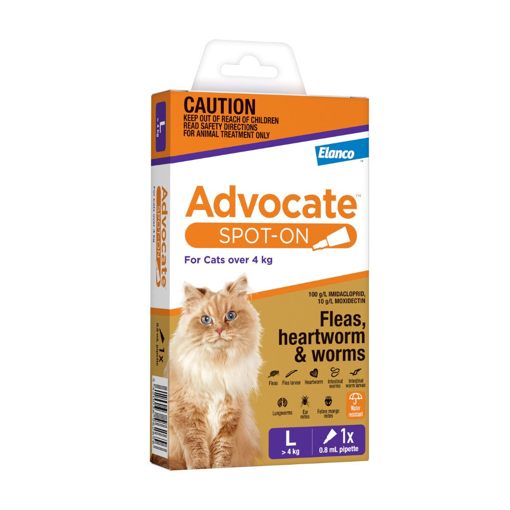 Advocate Spot-On Flea & Worm Treatment >4kg Cat