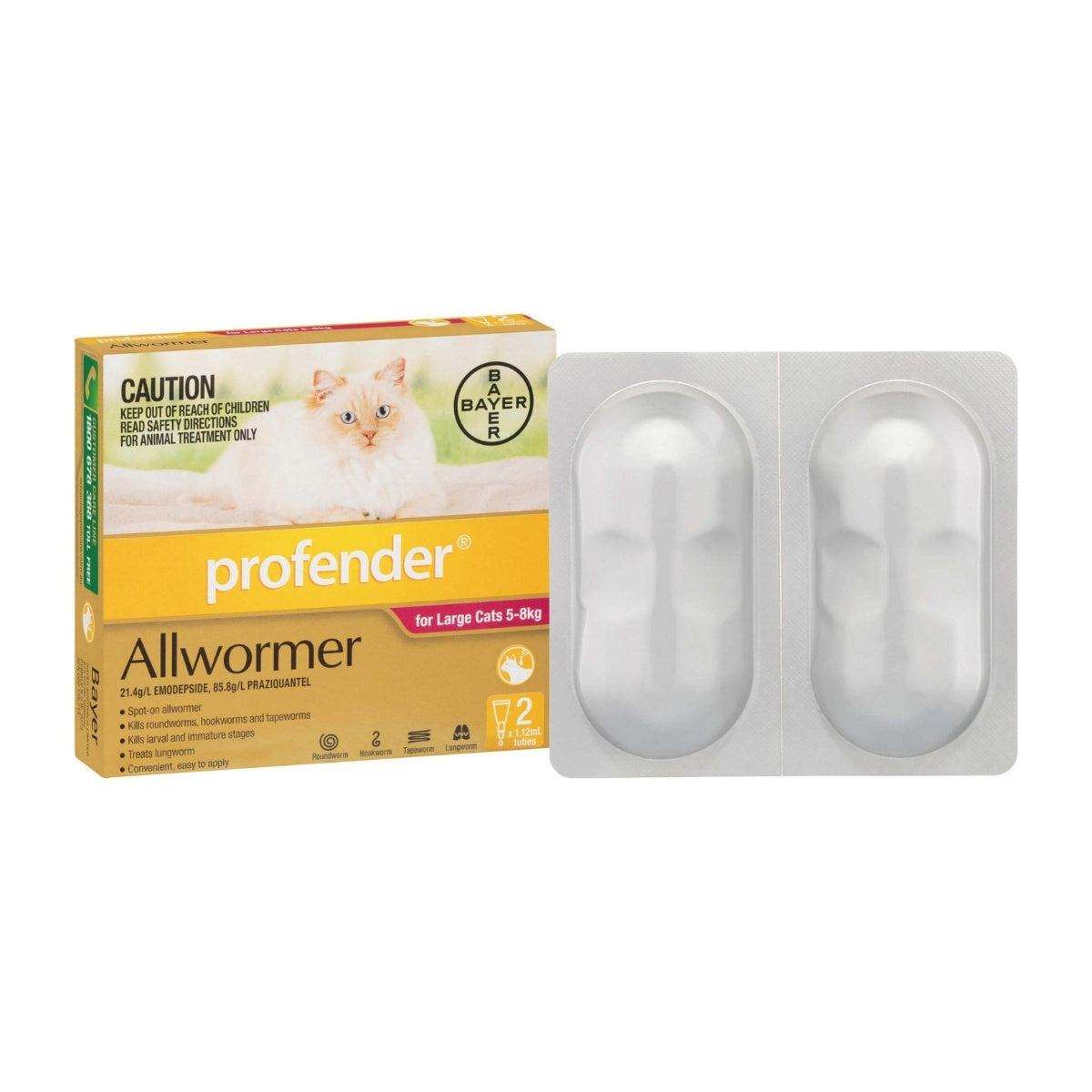 Profender Topical Allwormer 5-8kg Cat
