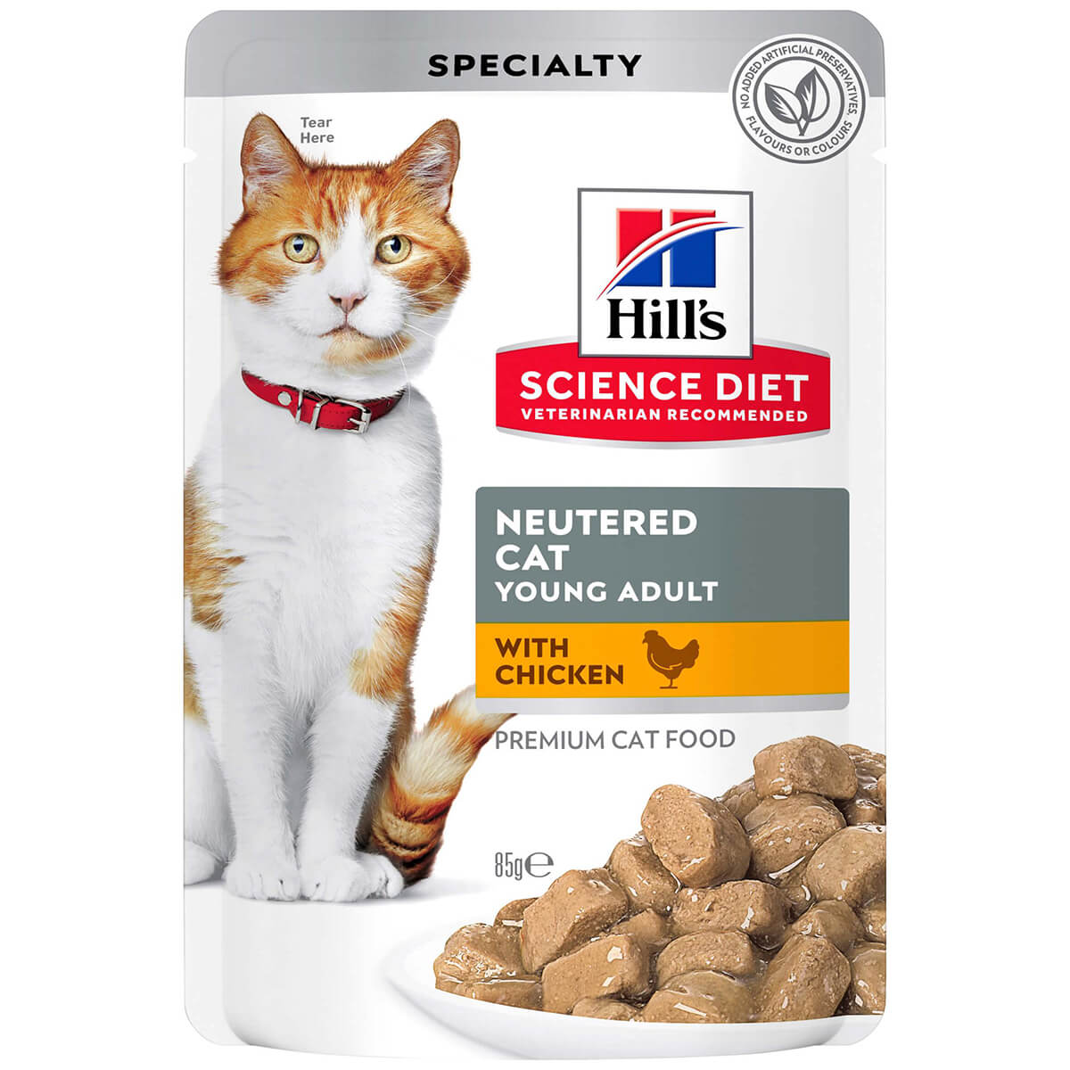 Hill's Science Diet Neutered Young Adult Chicken Pouches Wet Cat Food 85G