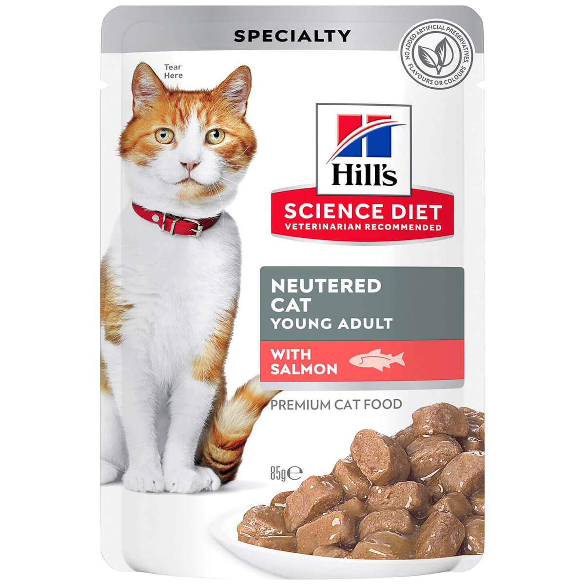 Hill's Science Diet Neutered Young Adult Salmon Pouches Wet Cat Food 85G