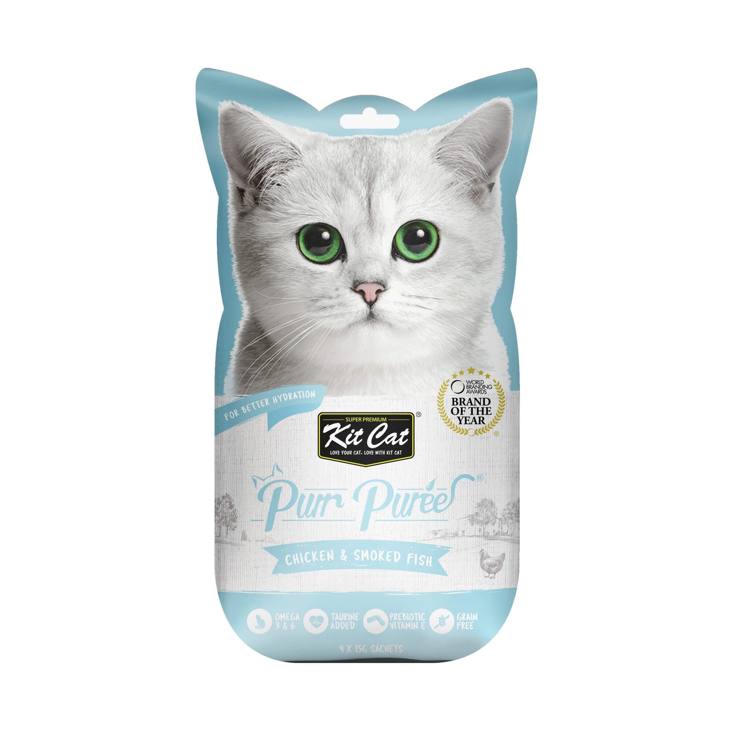 Purr Puree Chicken & Smoked Fish Cat Treats 60g