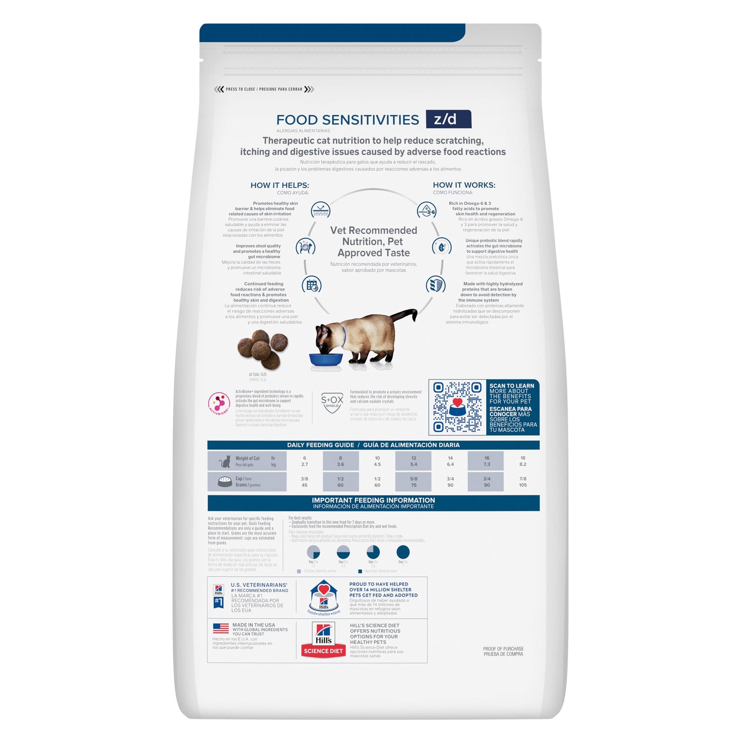 Hill's Prescription Diet Z/D Skin/Food Sensitivities Dry Cat Food