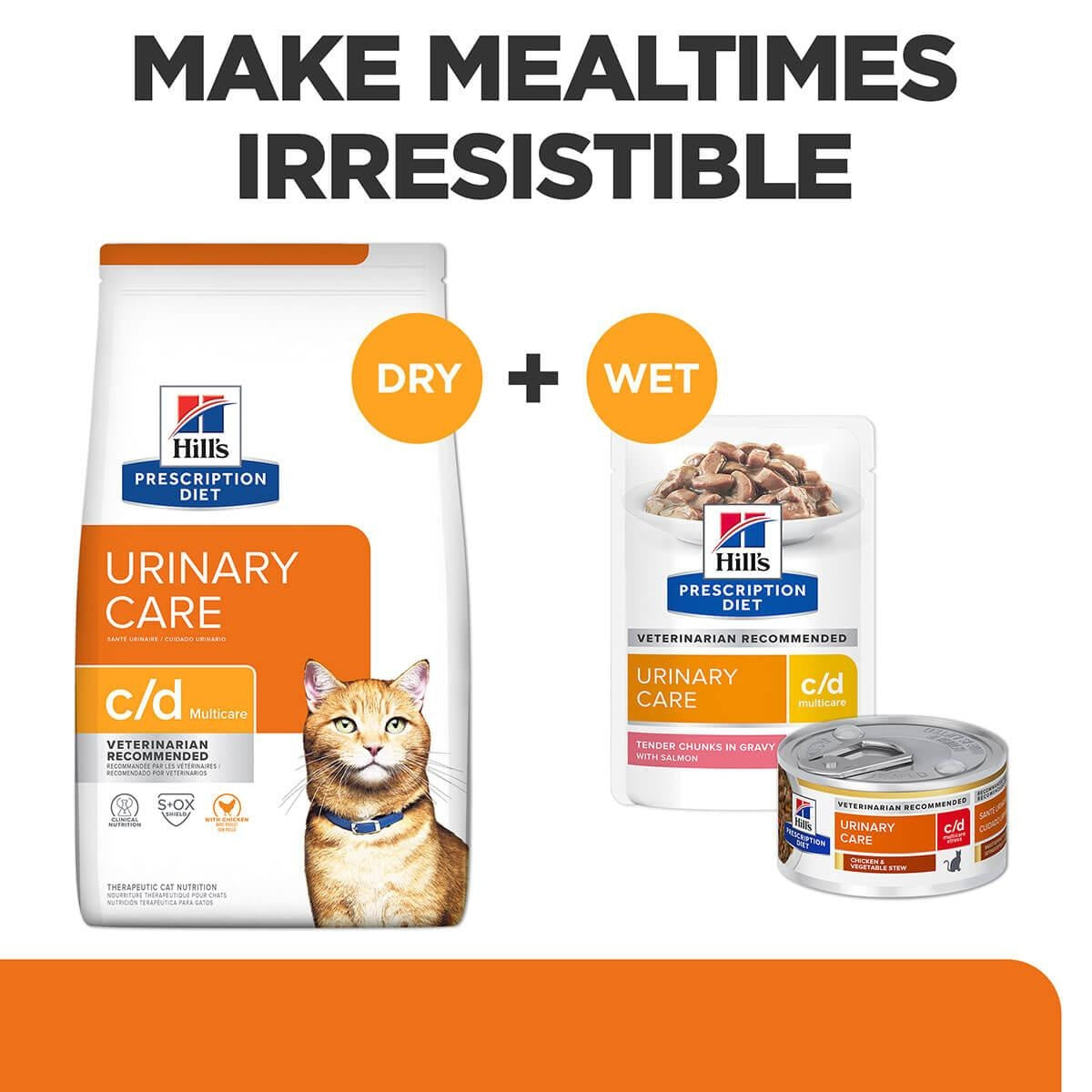Hill's Prescription Diet C/D Urinary Care Chicken & Vegetable Stew Wet Cat Food